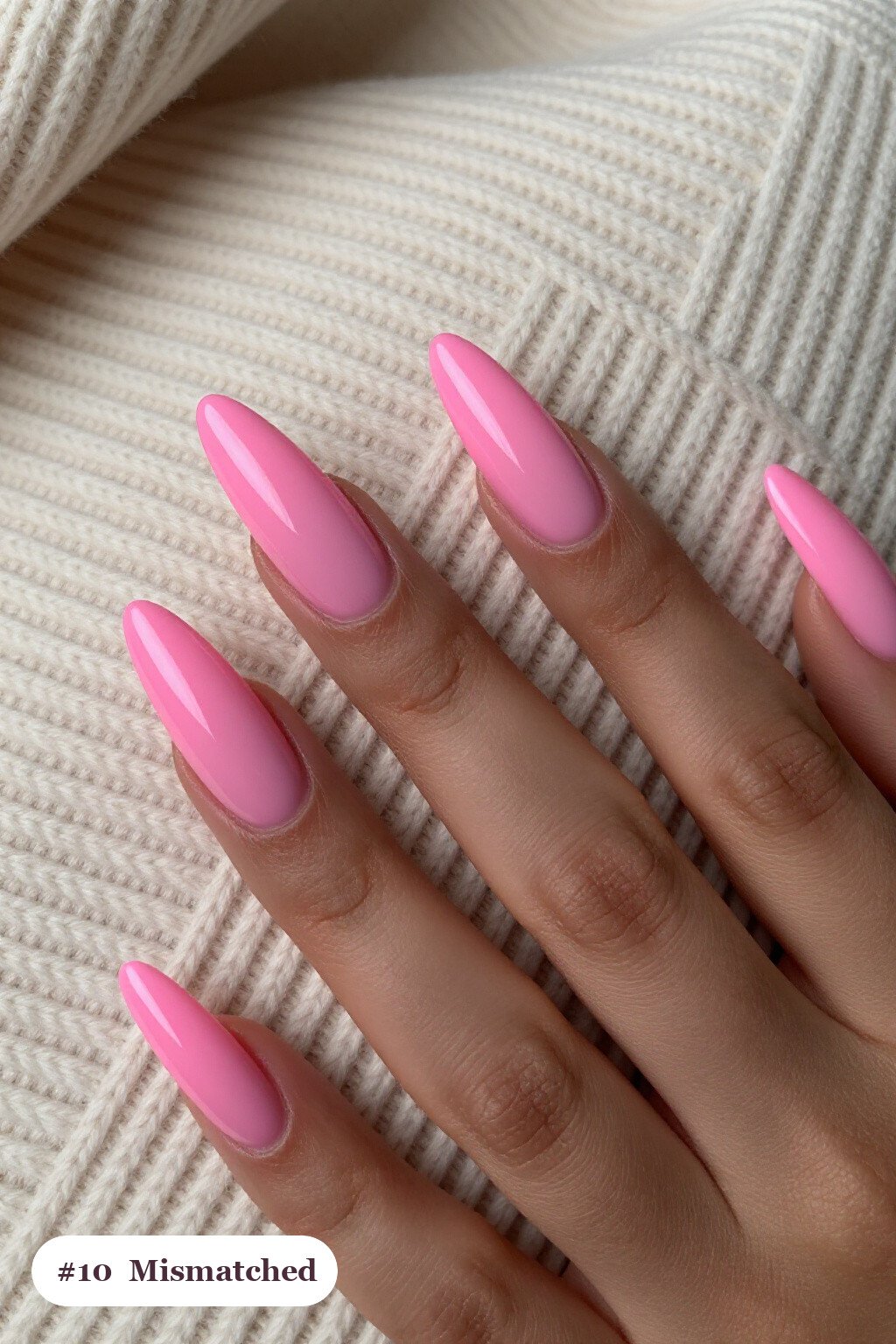 Long Coffin Hot Pink Nails in Mismatched Patterned Set - everyday nail designs Long Coffin Hot Pink Nails in Mismatched Patterned Set - everyday nail designs