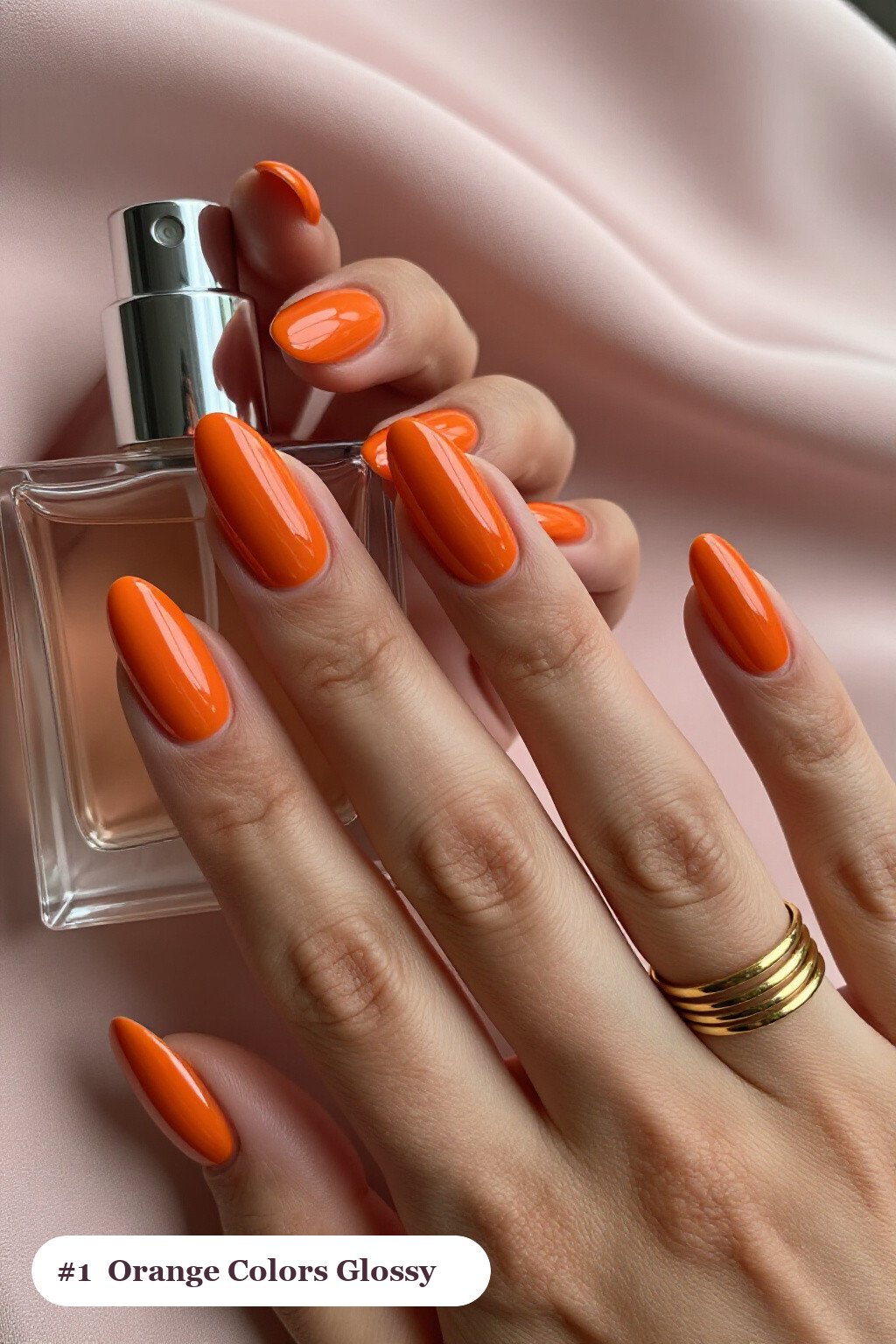 Long ballerina burnt orange colors nails in a flawless mirror-glossy full-colour finish, perfect for fall - fall nail colors