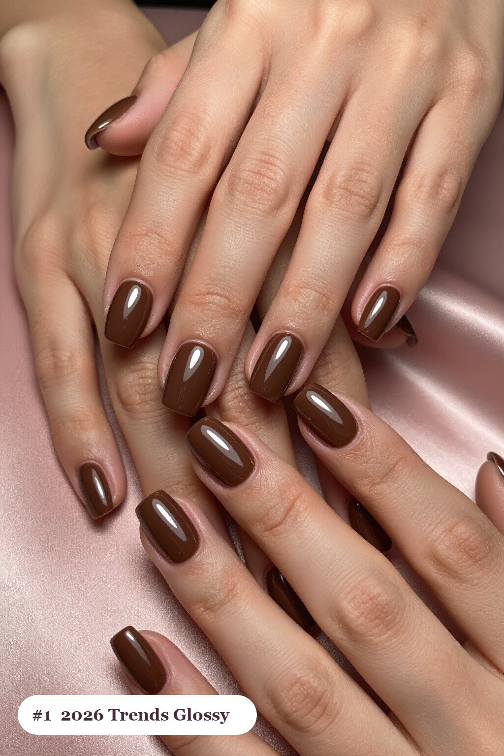 Mirror‑Glossy Chocolate Brown Square Nails: The Ultimate Fall Nails 2026 Trend - fall nails 2026 trends