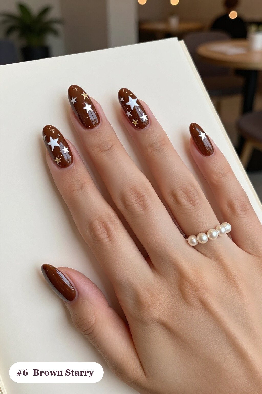 Starlit Ballerina Brown Nails: How to Make Them Last Longer - fall nails brown
