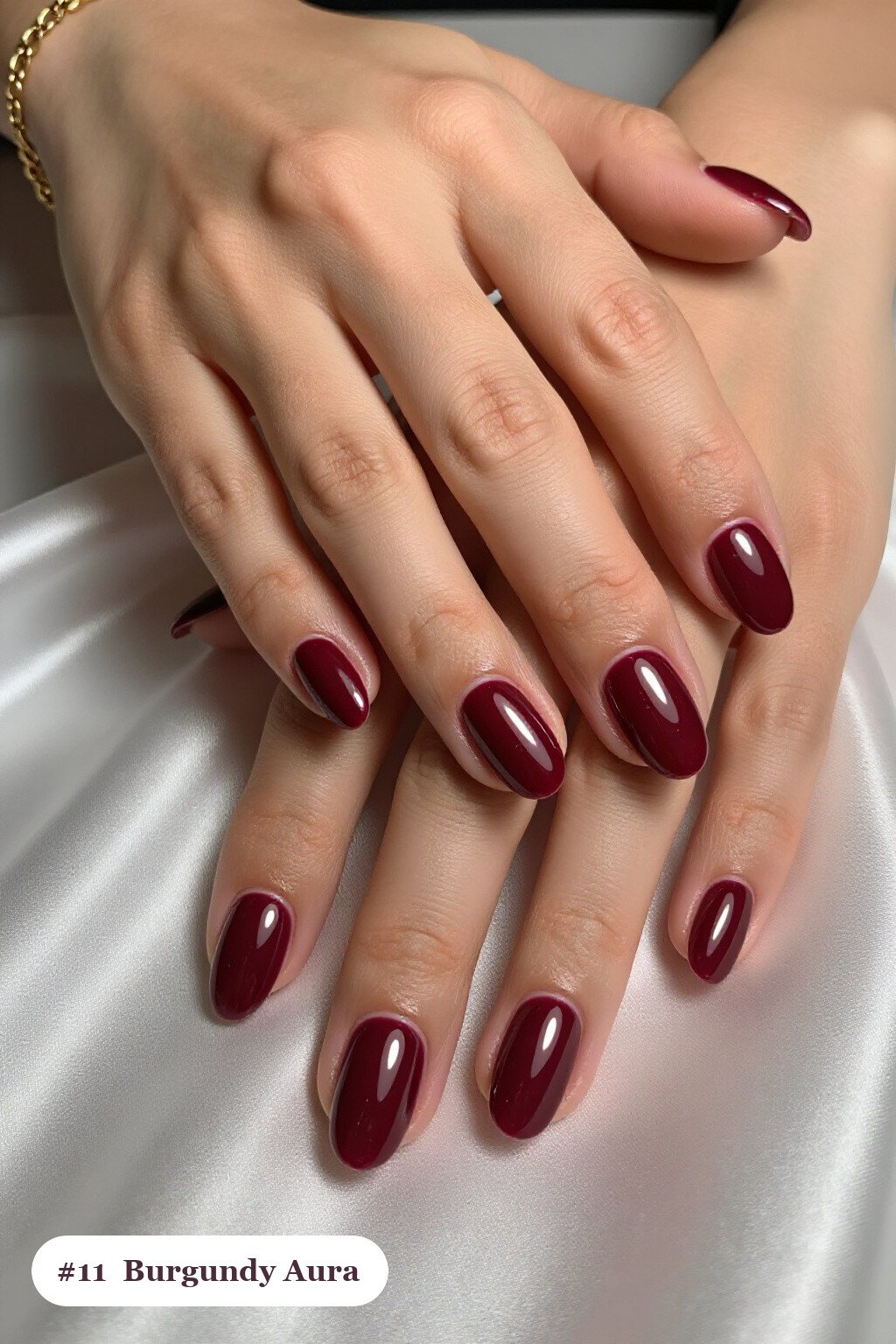 Burgundy Airbrushed Aura Coffin Nails with Glowing Center Glow - fall nails coffin