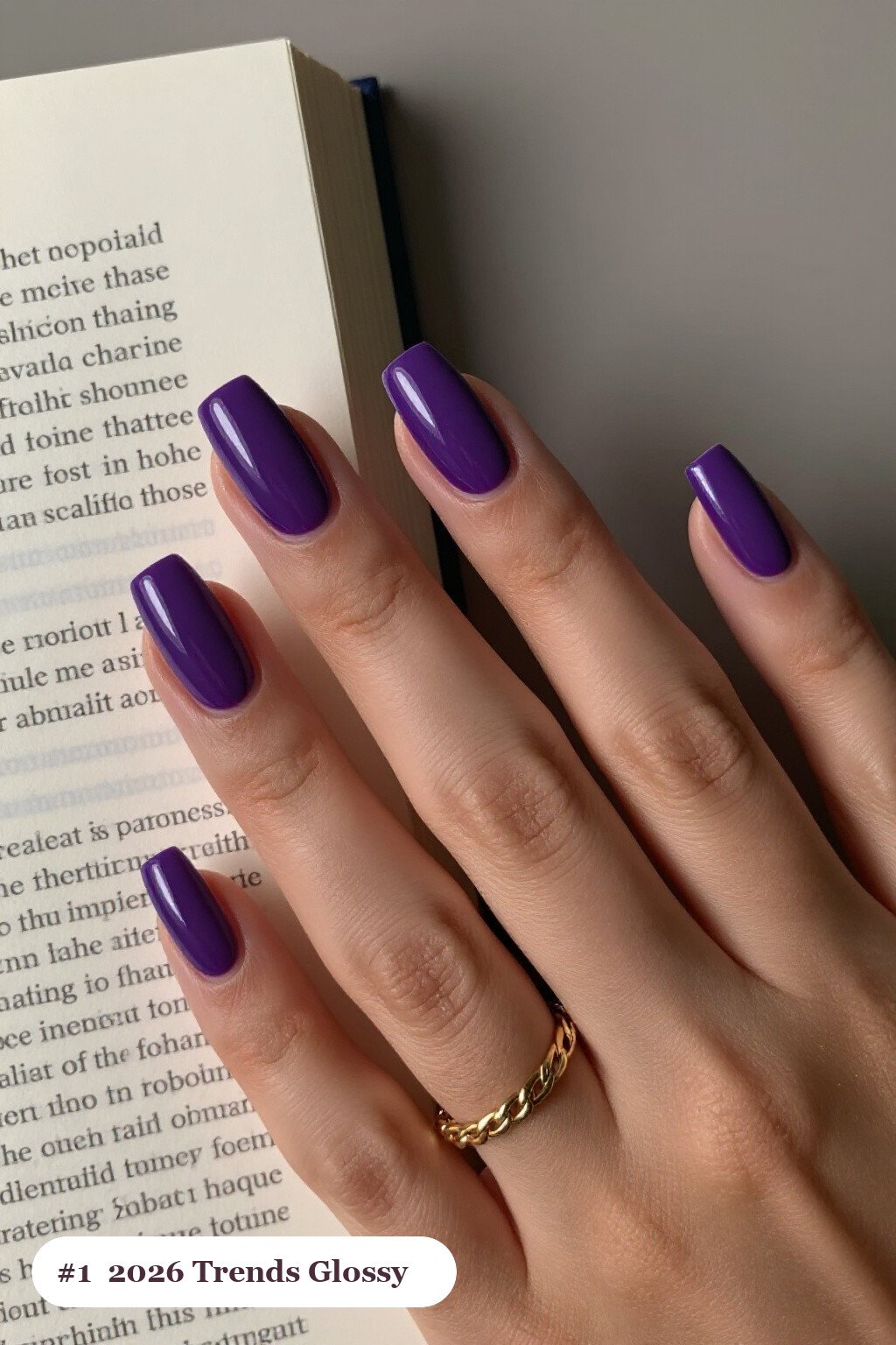 Mirror‑Gloss Deep Purple Squares: Halloween Nails 2026 Trends Hook - halloween nails 2026 trends