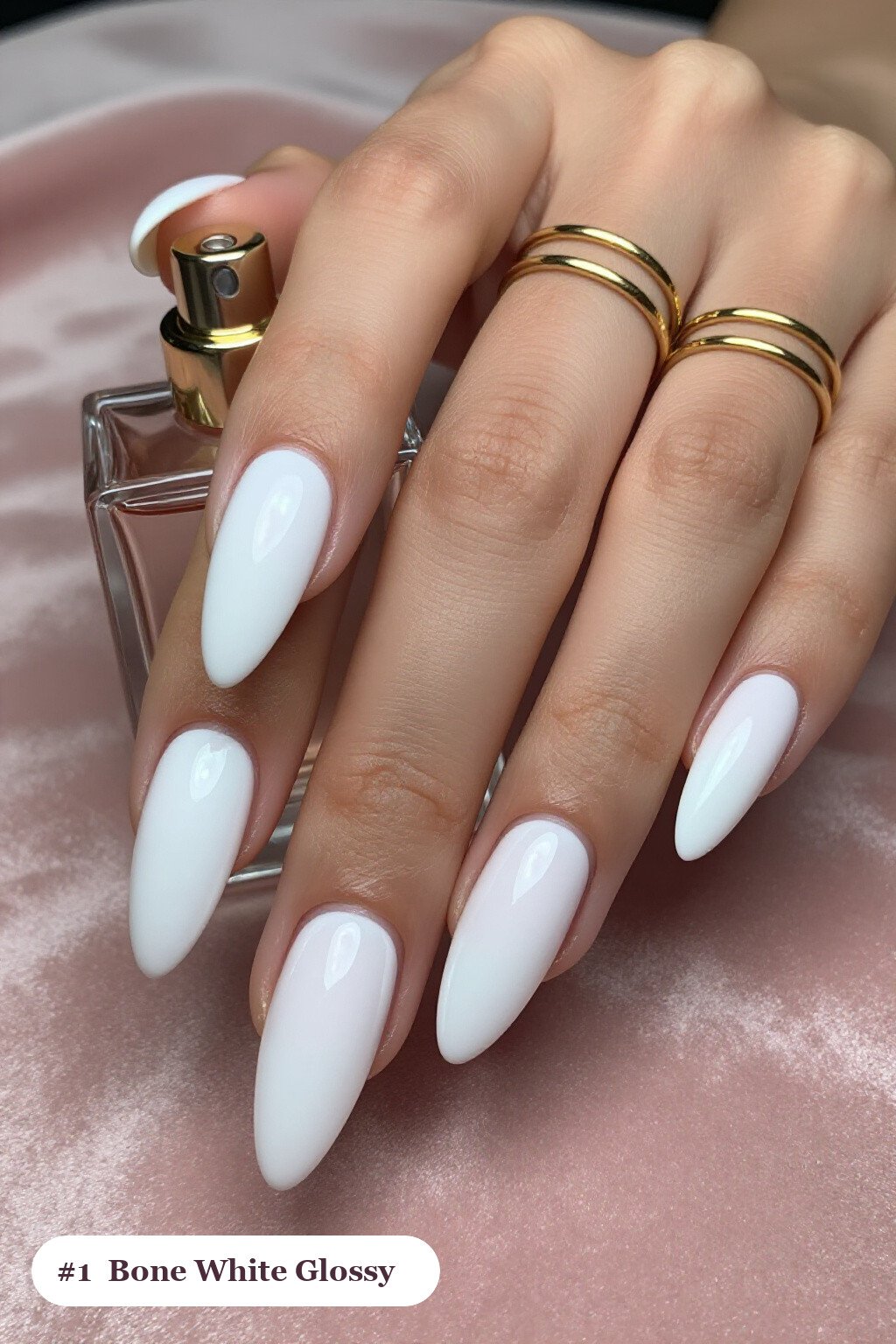 Mirror-Glossy Bone White Almond Nails: A Show‑Stopping Halloween Trend - halloween nails designs