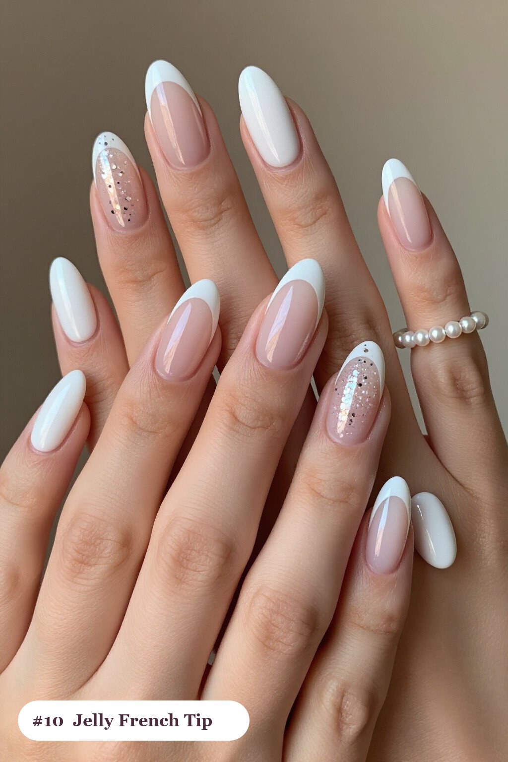 Bone White French Tip Nails with Jelly Encapsulation: How to Make Them Last Longer - halloween nails french tip