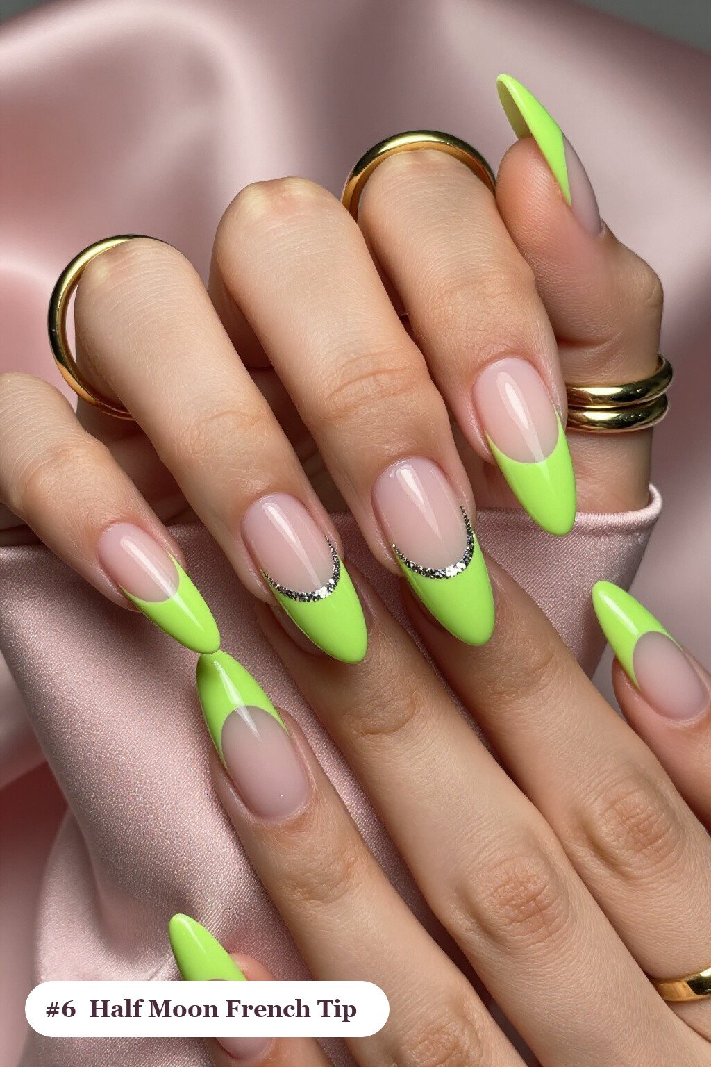 Lime Green French Tip Nails with Half‑Moon Glitter: Best Shades for Every Season - halloween nails french tip