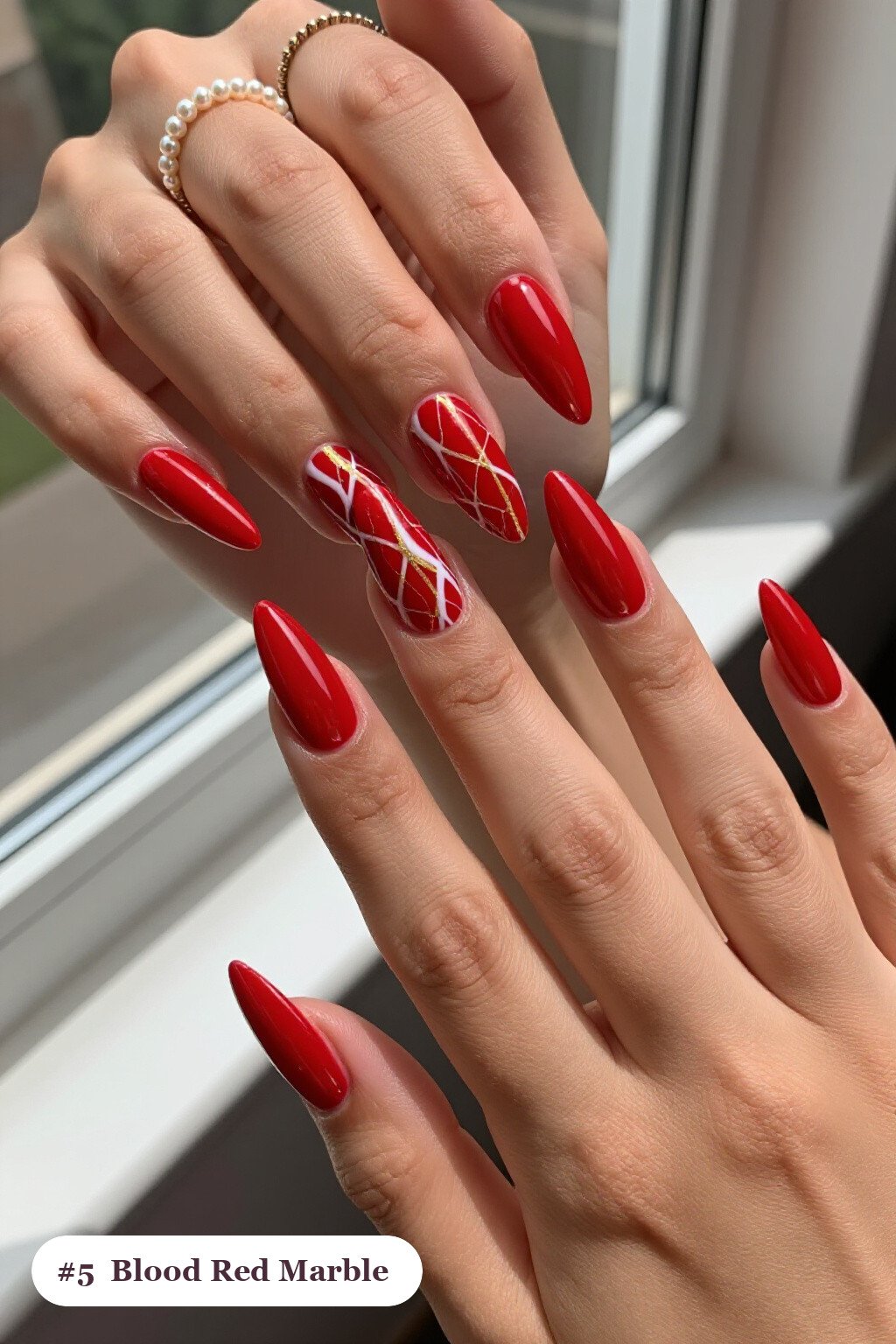 Long Stiletto Blood Red Nails with Marble Veins: How to Make Them Last Longer - halloween nails simple Long Stiletto Blood Red Nails with Marble Veins: How to Make Them Last Longer - halloween nails simple
