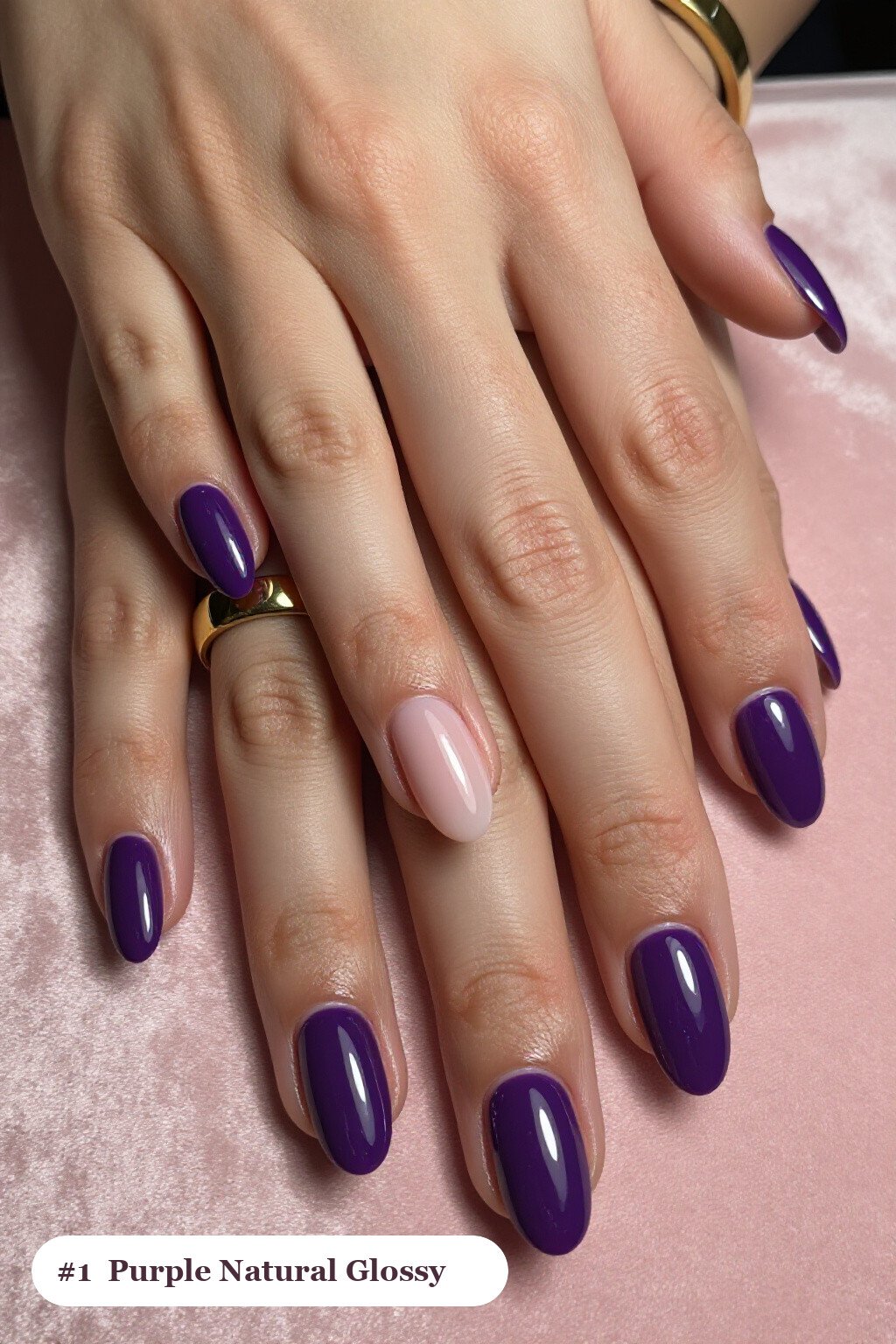 Mirror‑Glossy Deep Purple Coffin Nails for Natural Halloween Nails - natural halloween nails Mirror‑Glossy Deep Purple Coffin Nails for Natural Halloween Nails - natural halloween nails