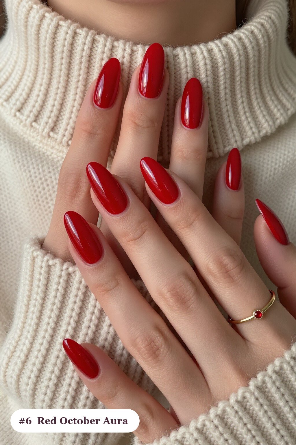 Long coffin cherry red october nails with a glowing airbrushed aura in the centre of each nail - october nail ideas Long coffin cherry red october nails with a glowing airbrushed aura in the centre of each nail - october nail ideas