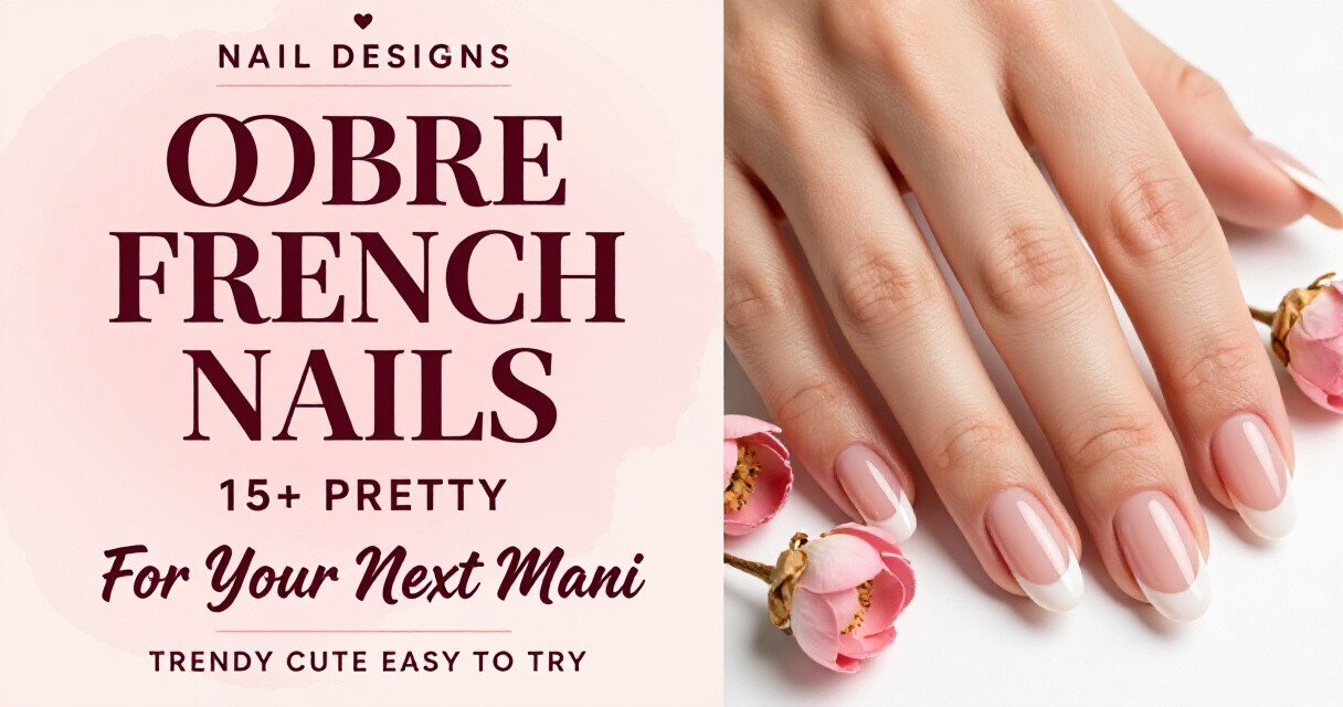Ombre French Almond Nails ideas