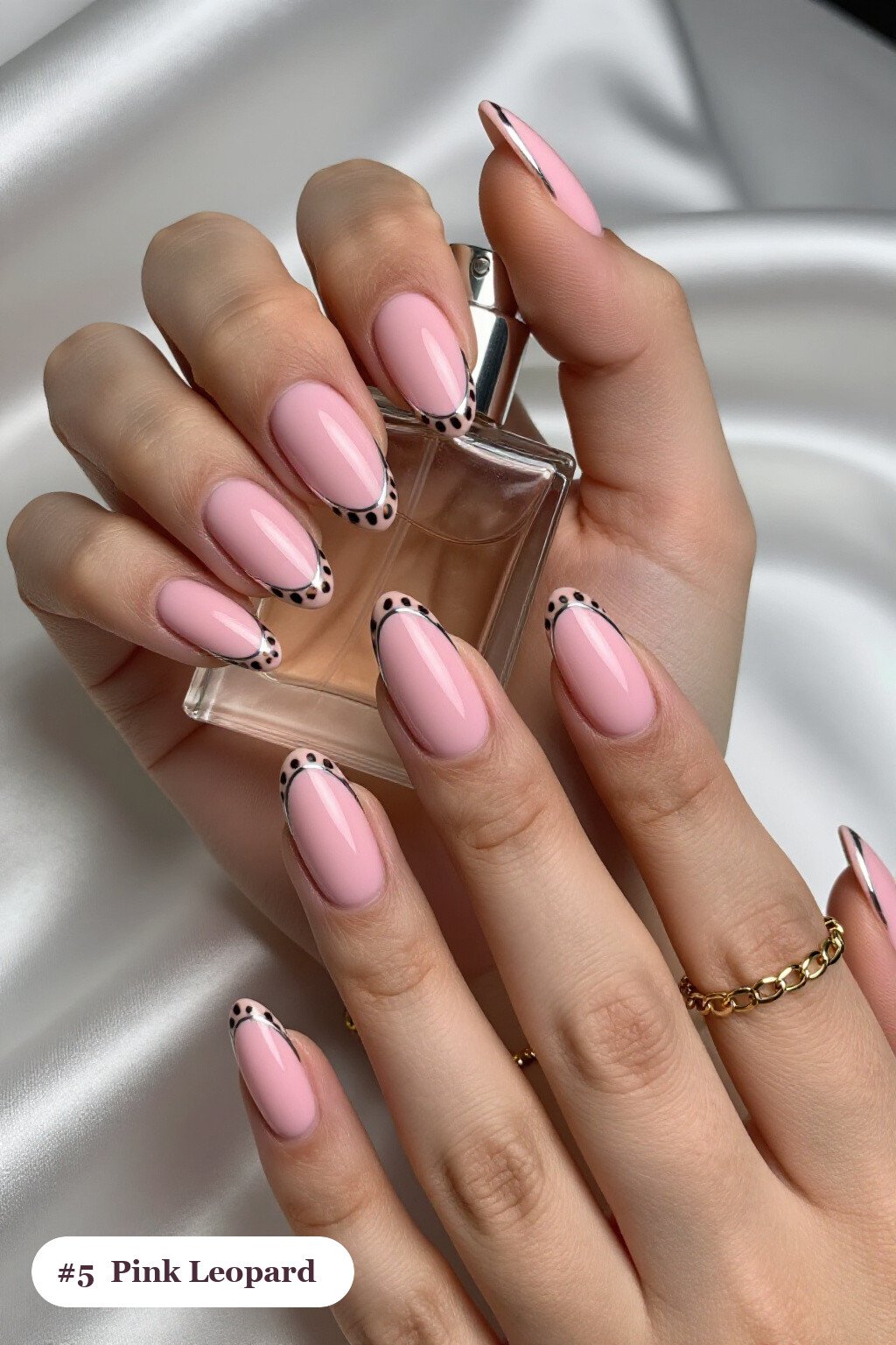 Leopard Print Accent Medium Almond Pink Nails: Best Shades for Every Season - pink almond nails