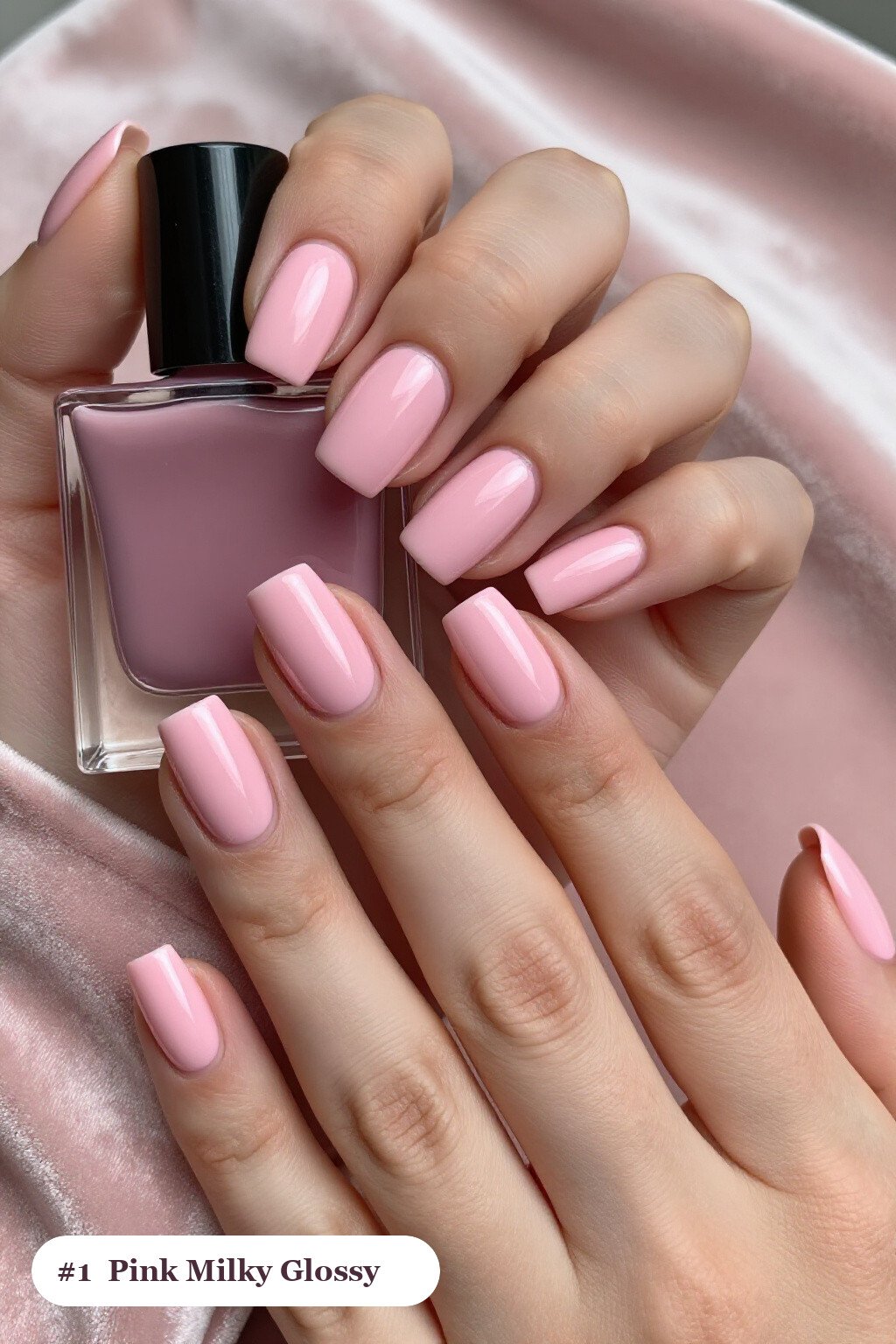 Pink Nails Milky Mirror‑Gloss Short Squares: A Trend‑Forward Hook - pink nails milky