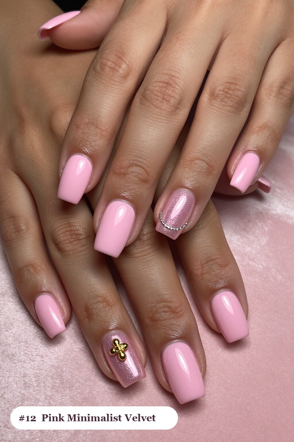 Velvet Shimmer Square Pink Nails: Best Shades for Every Season - pink nails minimalist Velvet Shimmer Square Pink Nails: Best Shades for Every Season - pink nails minimalist