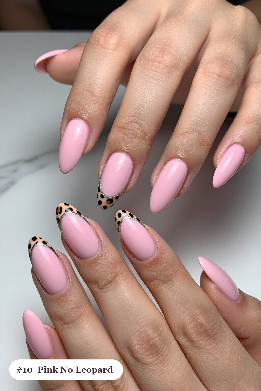 Leopard‑Print Accents on Long Coffin Pink Nails: Best Shades for Every Season - pink nails no design