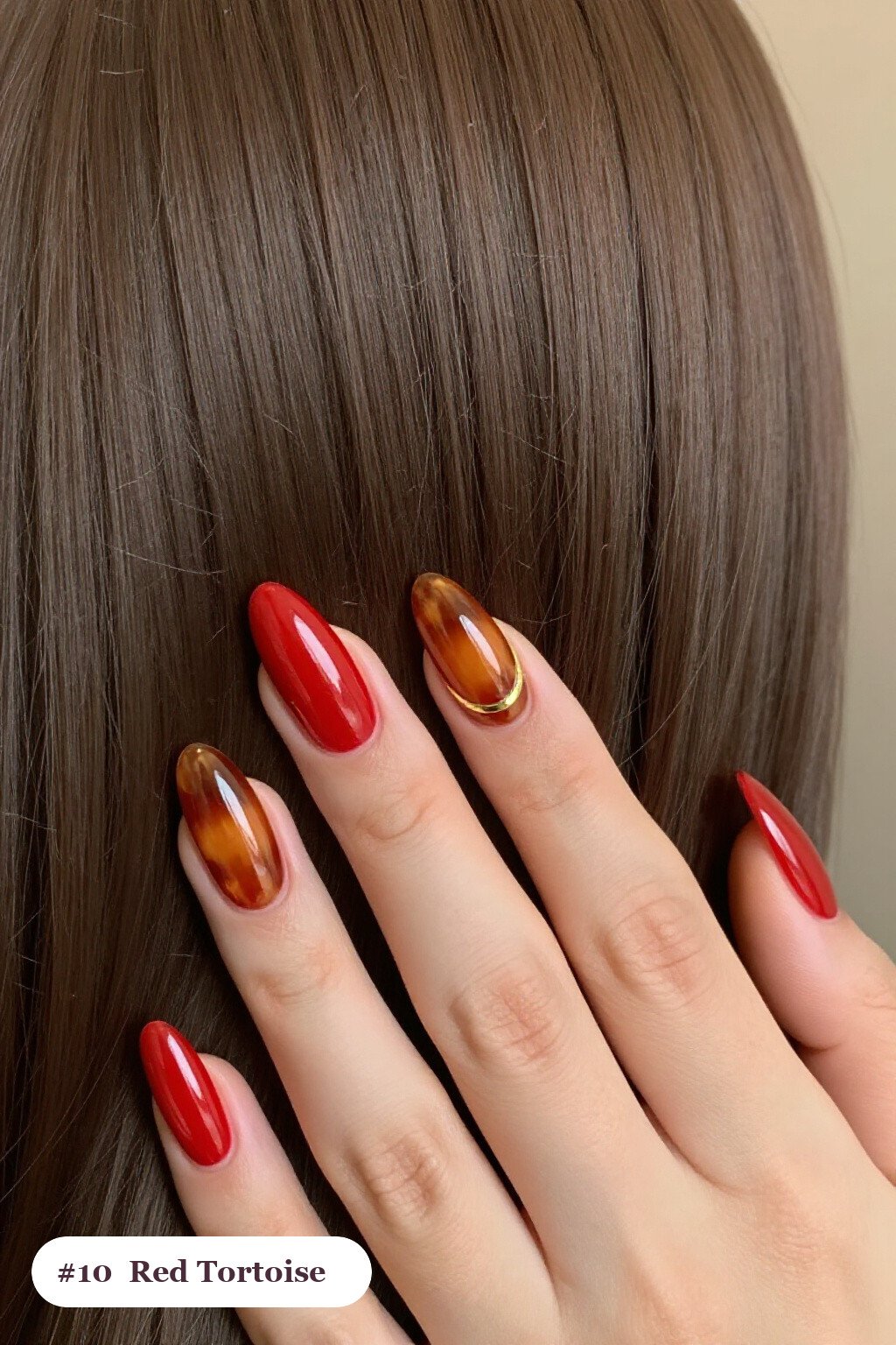 Amber Tortoiseshell Accent Red Nails Long: How to Make It Last Longer - red nails long Amber Tortoiseshell Accent Red Nails Long: How to Make It Last Longer - red nails long