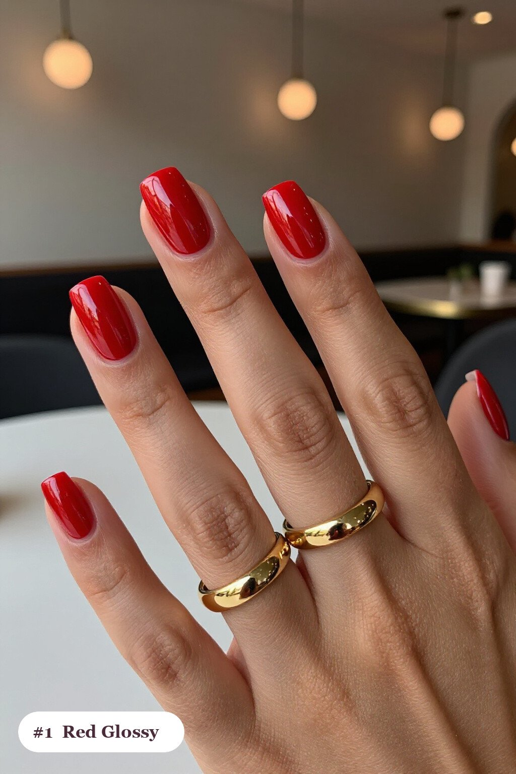 Mirror‑Glossy Red Nails Square: The Ultimate Show‑Stopper - red nails square