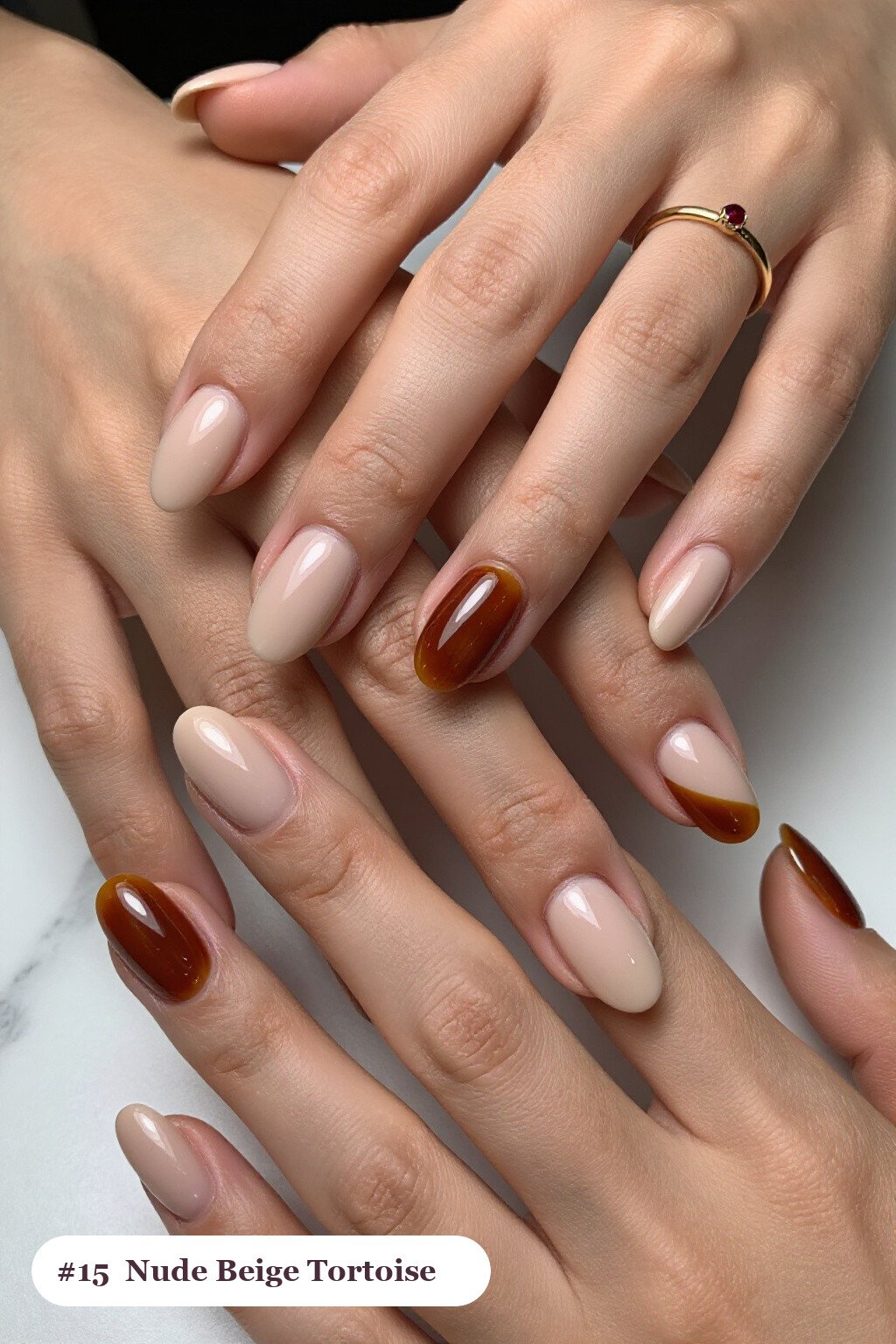 Coral Short Almond Nails with Glazed Pearl Chrome for Iridescent Sheen - short almond nails designs