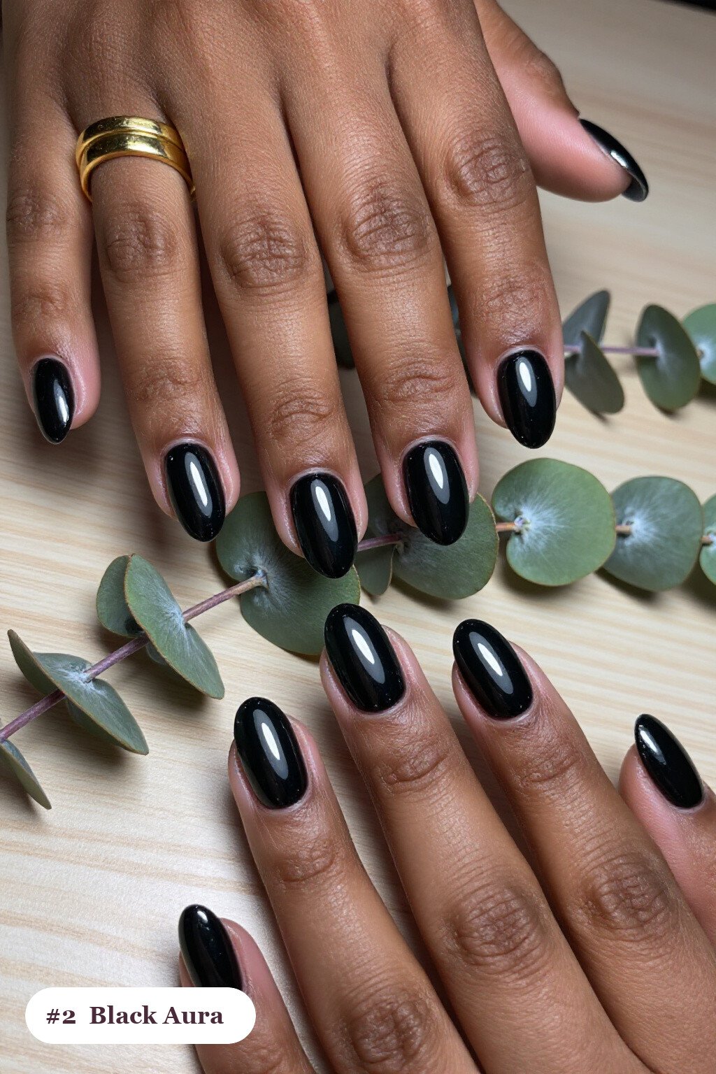 Short almond black nails with a glowing airbrushed aura in the centre of each nail, with silver chrome details, perfect for halloween - short halloween nails black Short almond black nails with a glowing airbrushed aura in the centre of each nail, with silver chrome details, perfect for halloween - short halloween nails black