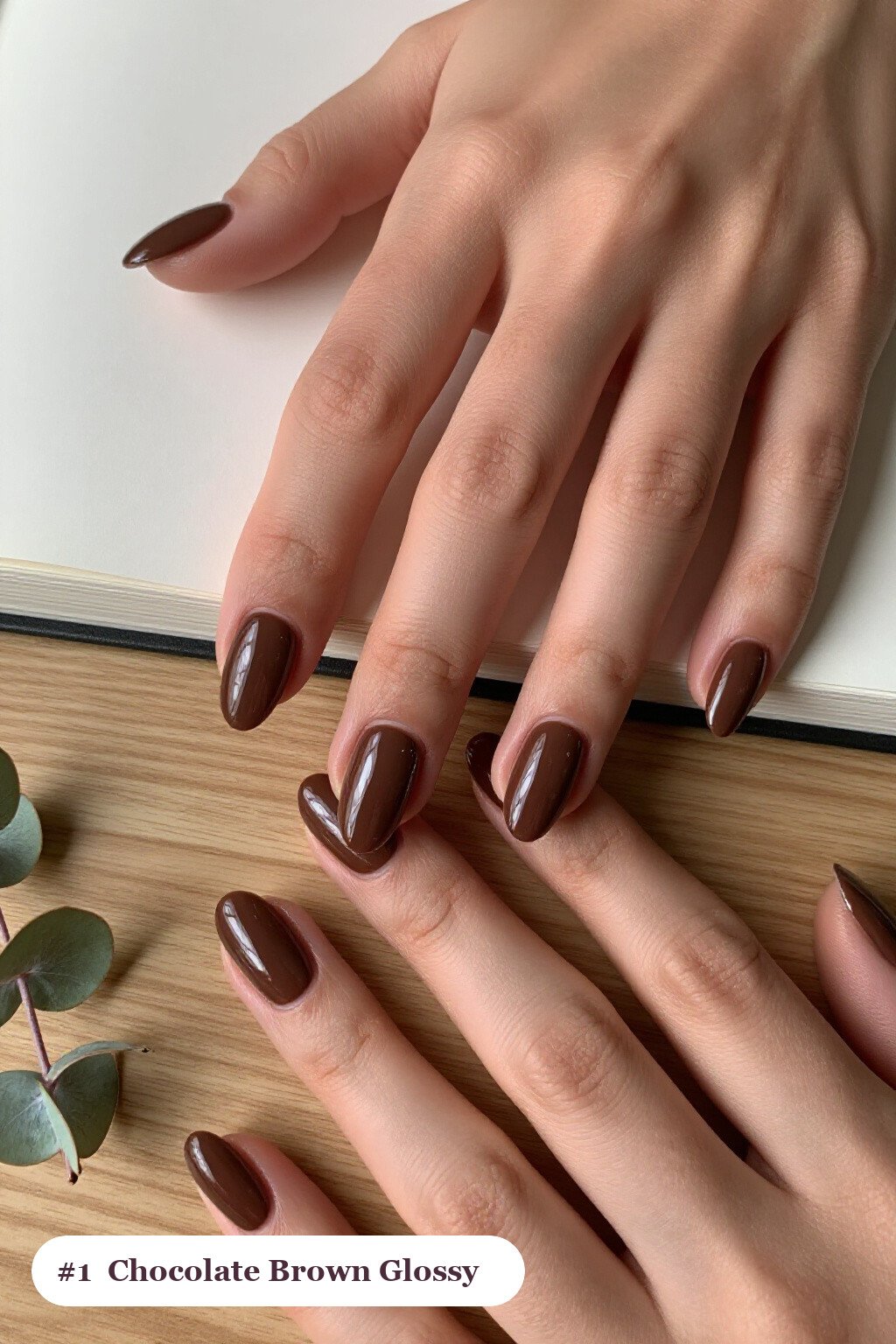 Mirror‑Gloss Chocolate Almond Nails: A Luxe Spring Statement - simple almond nails