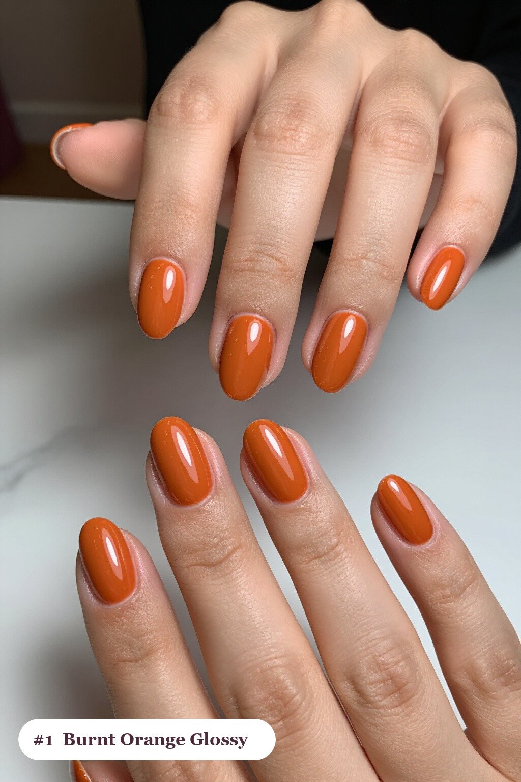 Simple Fall Nails: Medium Oval Burnt Orange Mirror‑Gloss for Autumn Glam - simple fall nails Simple Fall Nails: Medium Oval Burnt Orange Mirror‑Gloss for Autumn Glam - simple fall nails