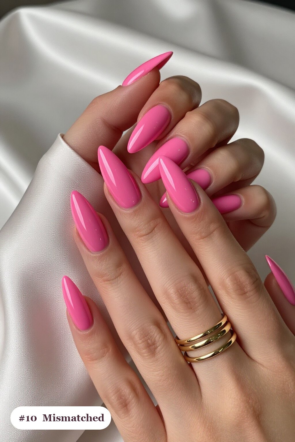 Hot Pink Stiletto Nails Mismatched Patterns: How to Make It Last Longer - simple october nail designs