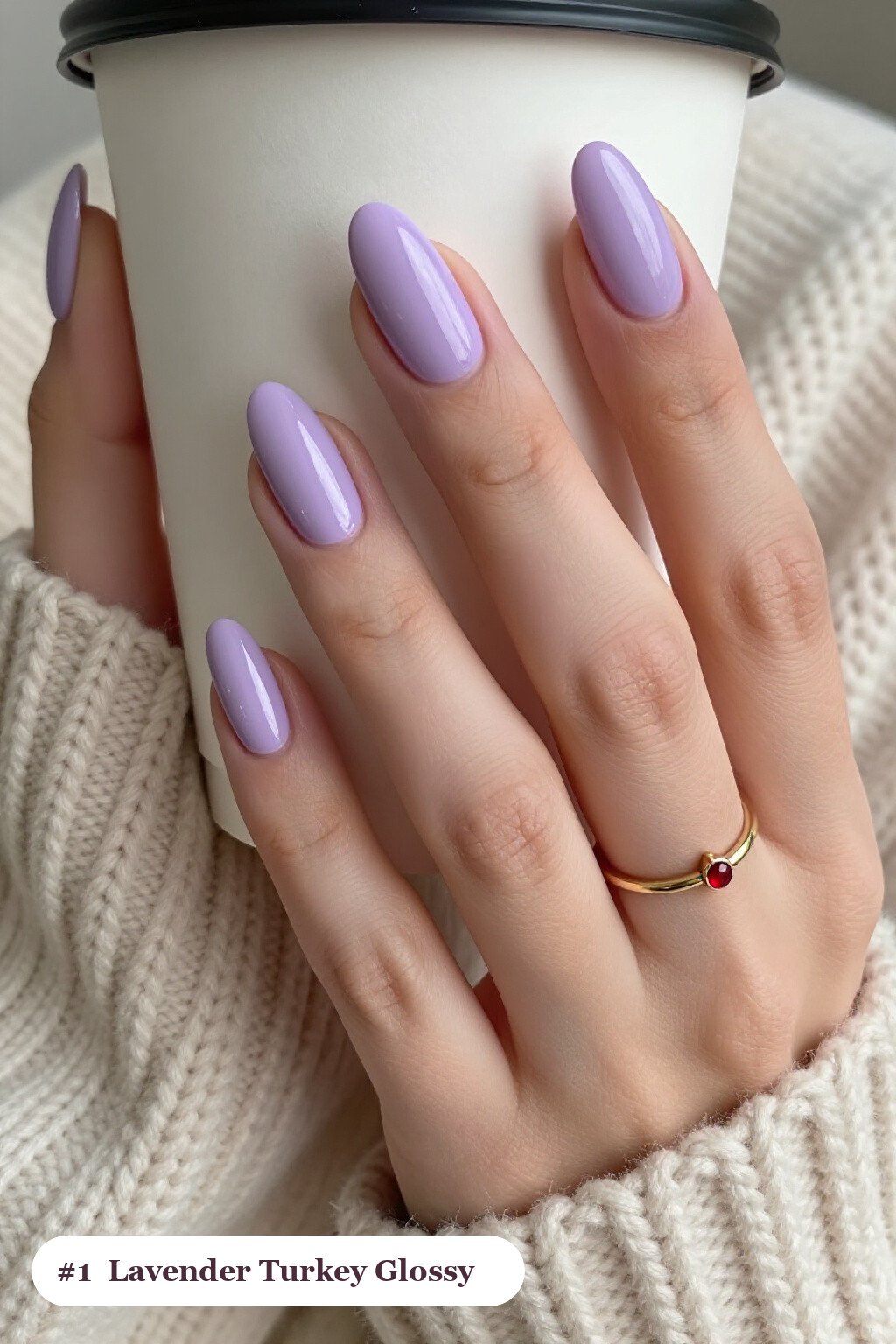 Lavender Coffin Nails with Mirror‑Gloss Shine: Thanksgiving Turkey Nail Designs - thanksgiving turkey nail designs