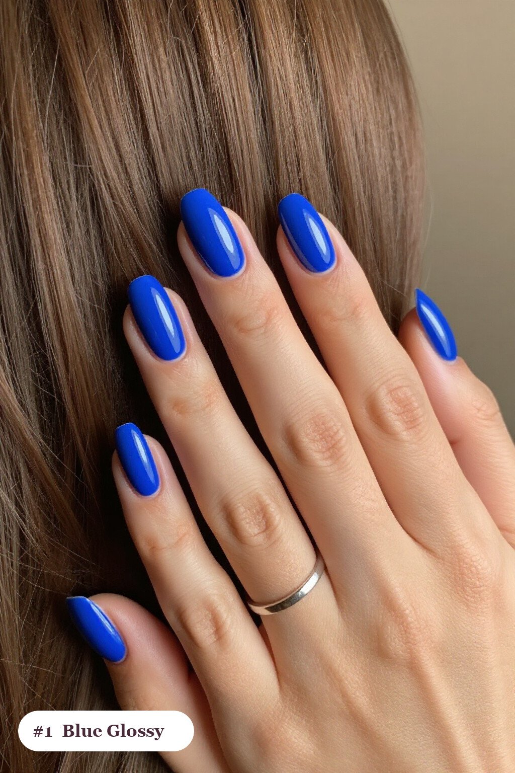 Mirror‑Glossy Medium Coffin Winter Blue Nails That Shine All Season - winter blue nails