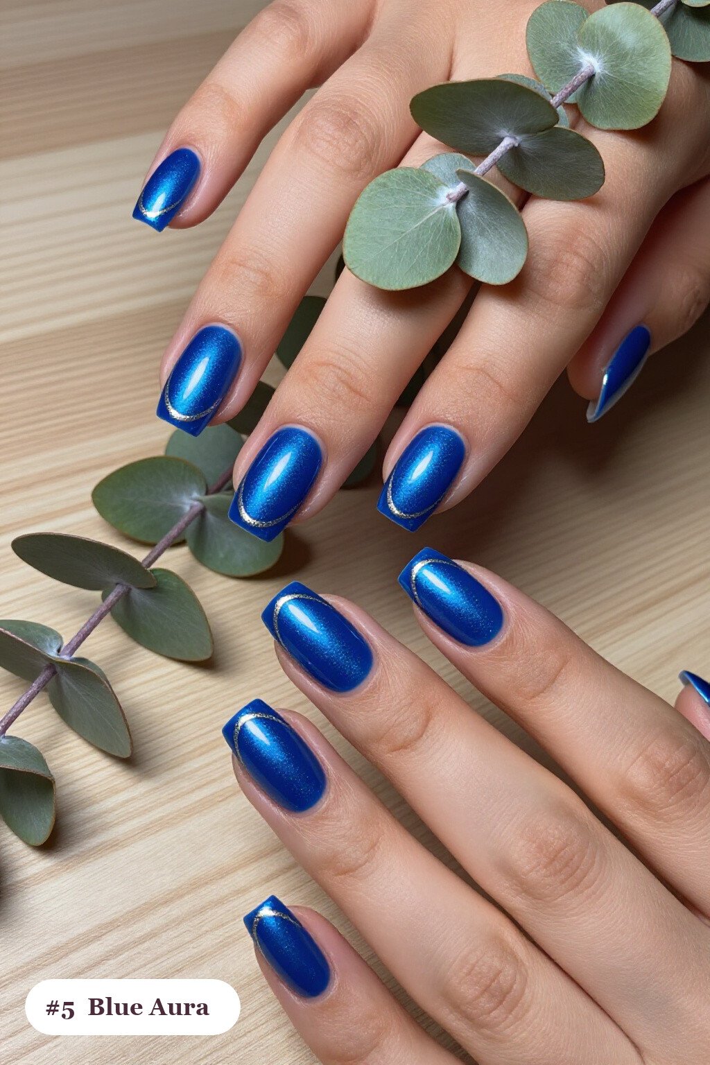 Glowing Airbrushed Aura on Medium Square Nails: Best Shades for Every Season - winter blue nails