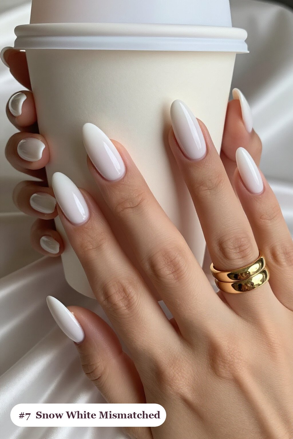 Snow White Long Ballerina Set with Mismatched Patterns in One Palette - winter nails