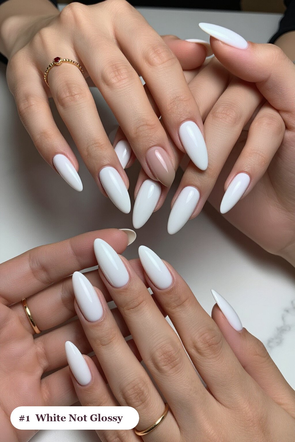 Snow‑White Mirror‑Gloss Stiletto: A Winter Nails Not Christmas Showstopper - winter nails not christmas