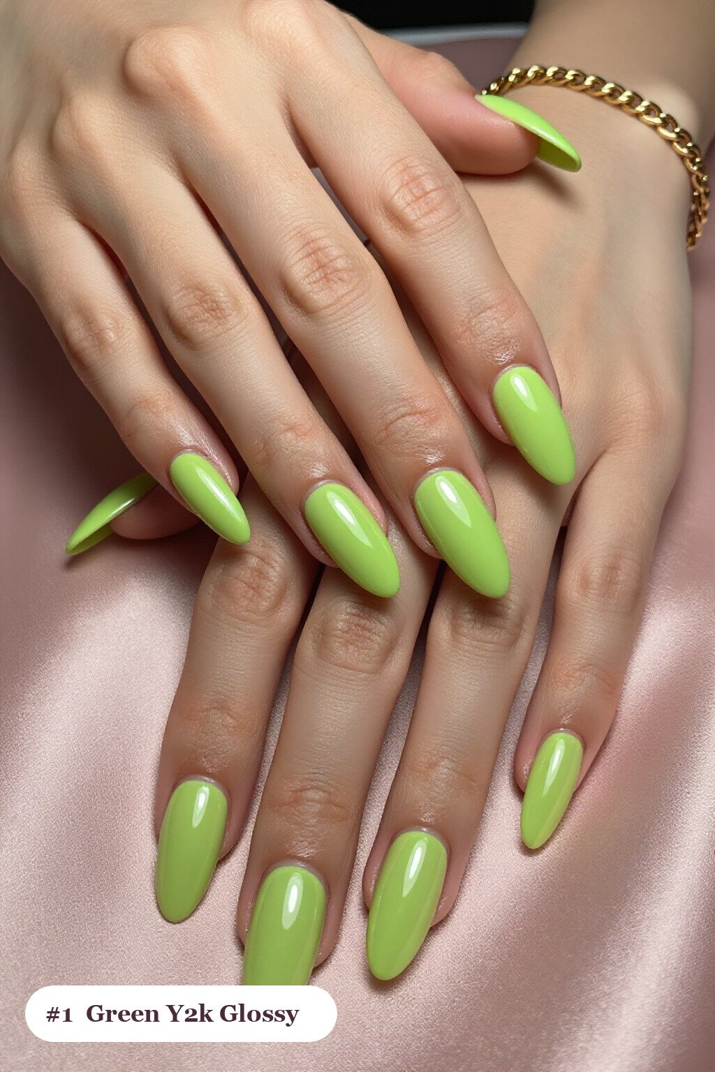 Long coffin lime green y2k nails in a flawless mirror-glossy full-colour finish, perfect for halloween - y2k halloween nails
